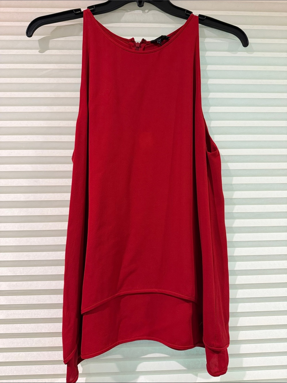 Theory Red Sleeveless Blouse